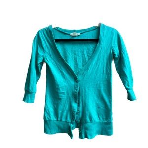 Teal Button Cardigan